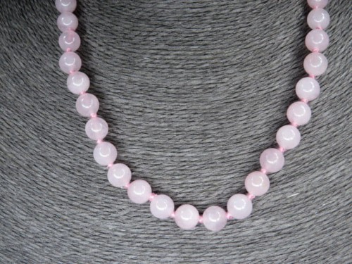 kwarc różowy * naszyjnik * korale