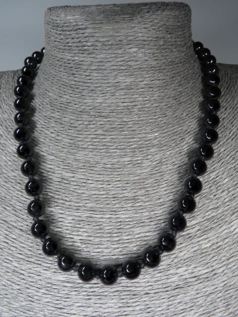 obsydian czarny * naszyjnik * korale