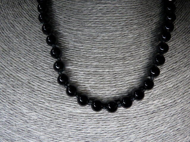 obsydian czarny * naszyjnik * korale