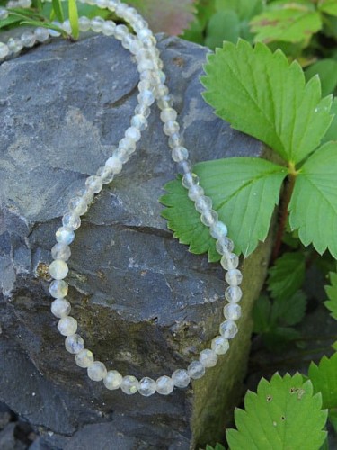 labradoryt * naszyjnik z labradorytu 4mm - szlif fasetkowy