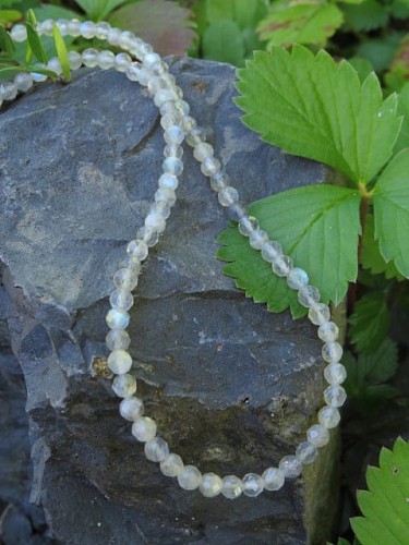 labradoryt * naszyjnik z labradorytu 4mm - szlif fasetkowy