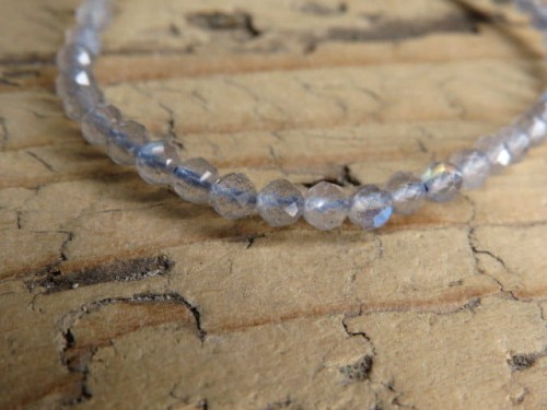 labradoryt * bransoletka 4mm - szlif fasetkowy