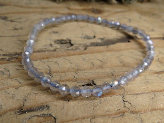 labradoryt * bransoletka 4mm - szlif fasetkowy