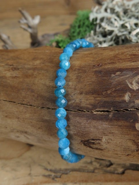 apatyt * bransoletka z apatytu 4mm - szlif fasetkowy