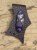 ametyst w skórze * amulet - skóra i kamień