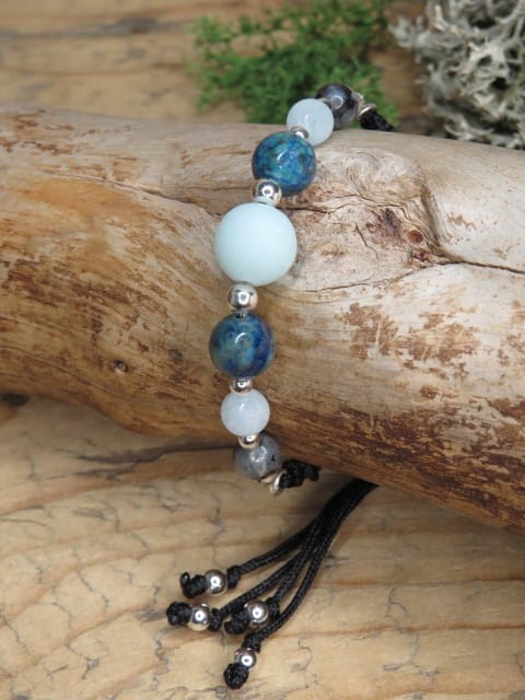 Kamienie dla znaku zodiaku Wodnik * bransoletka makrama