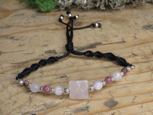 Kamienie dla znaku zodiaku Waga * bransoletka makrama