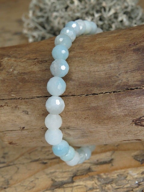 amazonit * bransoletka 6mm - szlif fasetkowy