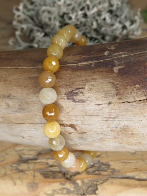 awenturyn pomarańczowy * bransoletka 6mm - szlif fasetkowy