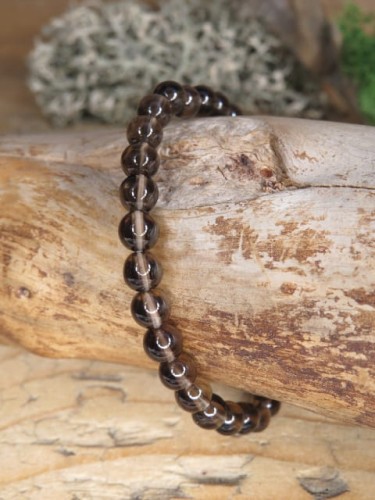 kwarc dymny * bransoletka 6mm