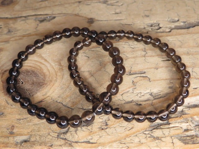 kwarc dymny * bransoletka 6mm