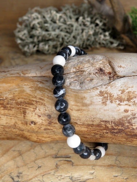 marmur zebra * bransoletka 6mm