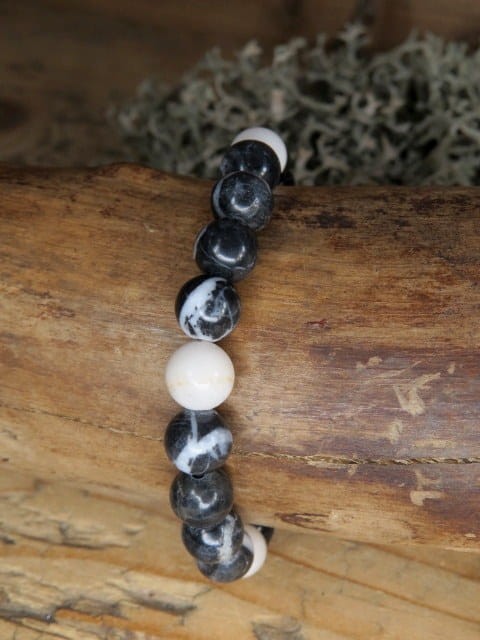 marmur zebra * bransoletka 8mm