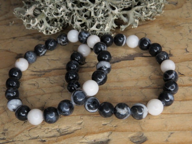 marmur zebra * bransoletka 8mm