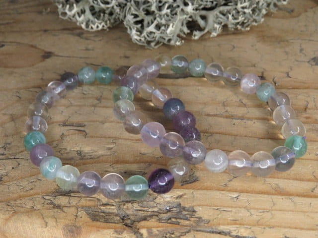 fluoryt * bransoletka 8mm