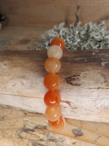 awenturyn pomarańczowy * bransoletka 8mm