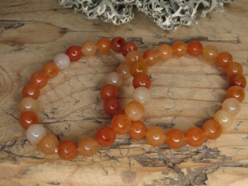 awenturyn pomarańczowy * bransoletka 8mm