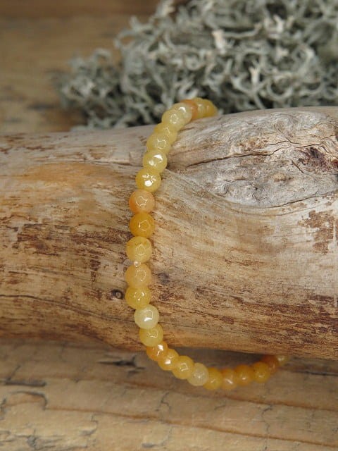 awenturyn pomarańczowy bransoletka 4mm - szlif fasetkowy