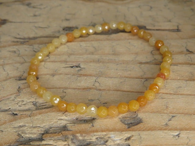 awenturyn pomarańczowy bransoletka 4mm - szlif fasetkowy