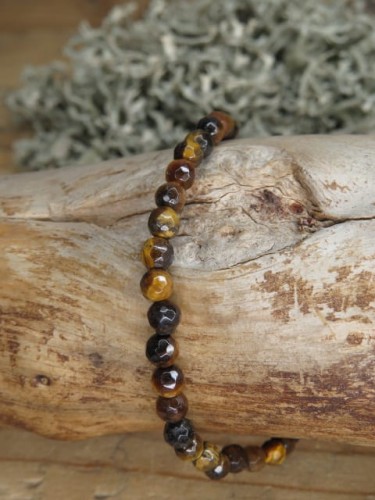 tygrysie oko bransoletka 4mm - szlif fasetkowy