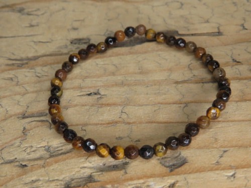 tygrysie oko bransoletka 4mm - szlif fasetkowy