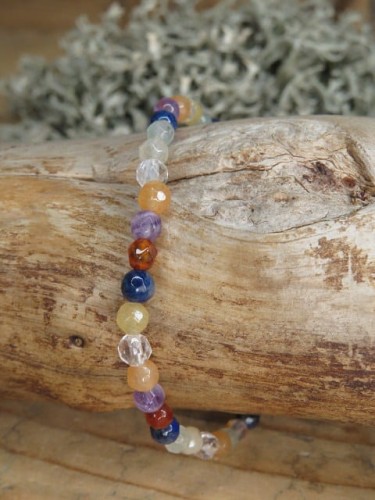 MIX bransoletka multikolor 4mm - szlif fasetkowy