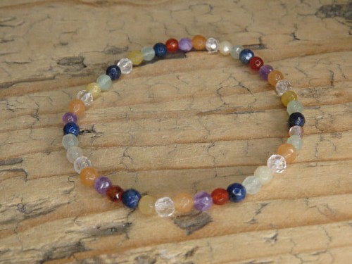 MIX bransoletka multikolor 4mm - szlif fasetkowy