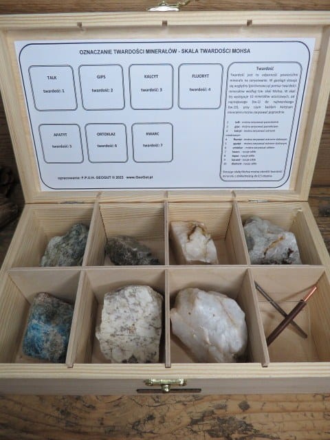 Skala twardości Mohsa (1-7) - zestaw edukacyjny