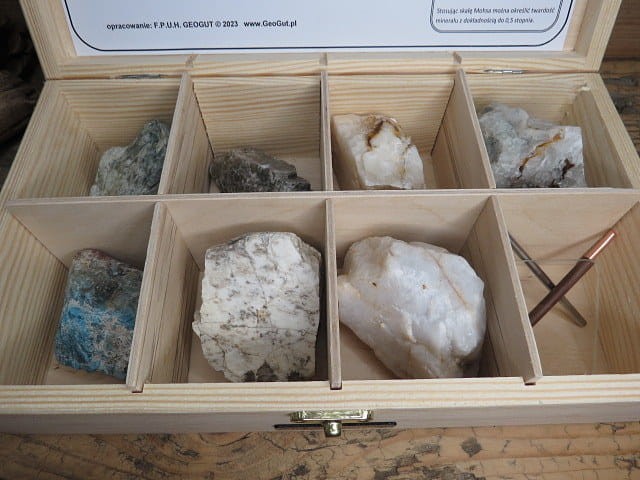 Skala twardości Mohsa (1-7) - zestaw edukacyjny