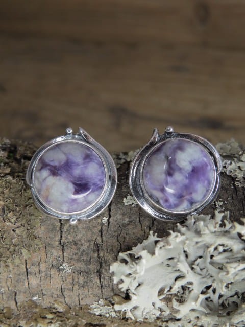 czaroit naturalny * koczyki