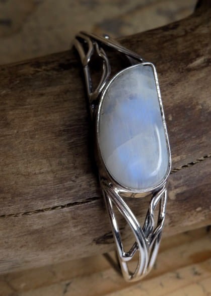 kamień księżycowy - bransoletka