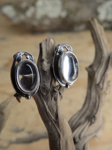 kryształ górski * kolczyki sztyfty