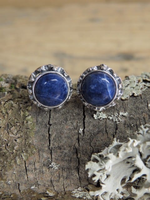 sodalit - kolczyki sztyfty