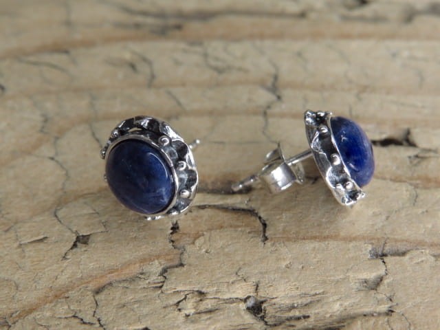 sodalit - kolczyki sztyfty