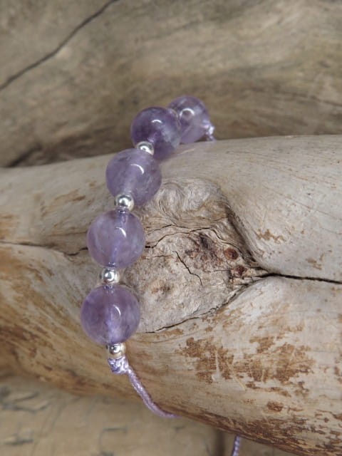 ametyst * czakra korony, czakra trzeciego oka * bransoletka