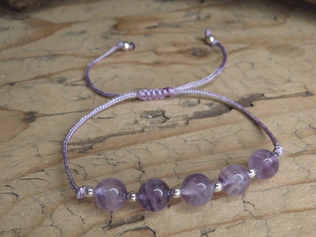 ametyst * czakra korony, czakra trzeciego oka * bransoletka