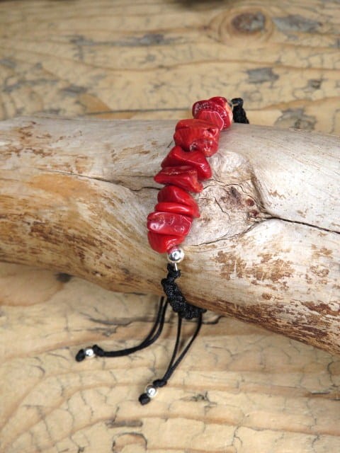 koral * bransoletka makrama