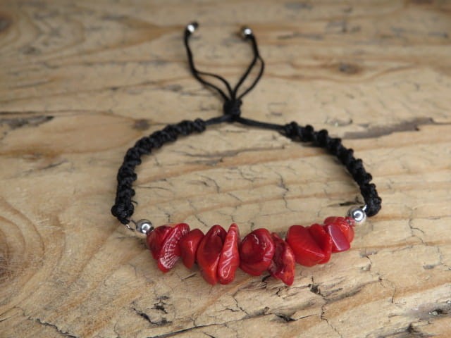 koral * bransoletka makrama