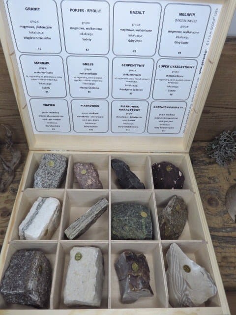Szkolny zestaw skał - kolekcja