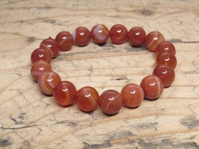 agat pomarańczowy * bransoletka z kulek