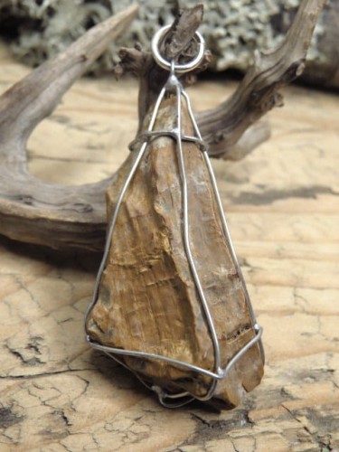 Skamieniałe drewno * wisior