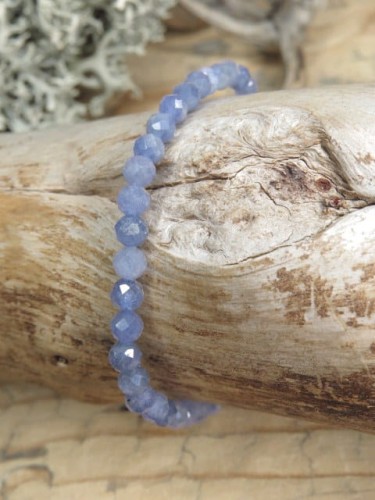 tanzanit * bransoletka - szlif fasetkowy 4mm