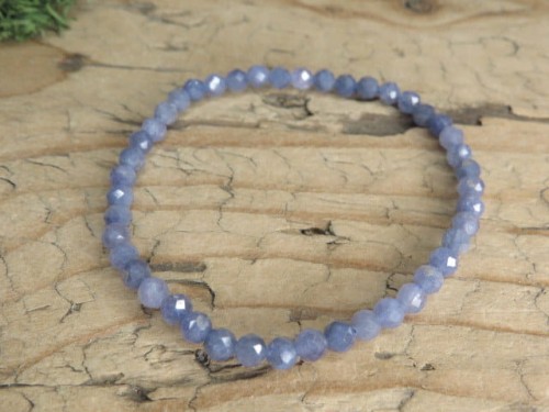 tanzanit * bransoletka - szlif fasetkowy 4mm