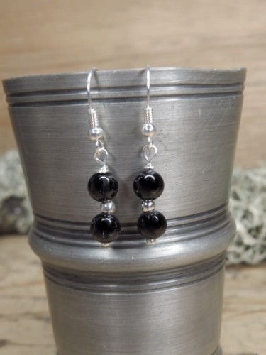 turmalin czarny * kolczyki