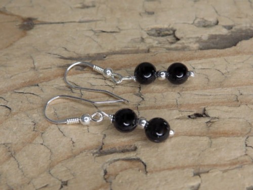 turmalin czarny * kolczyki