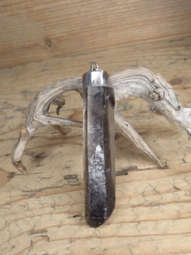 kwarc dymny * duży wisior amulet