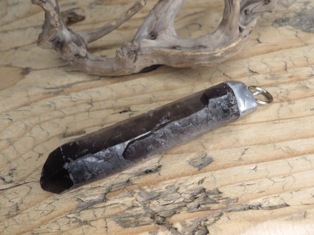 kwarc dymny * duży wisior amulet