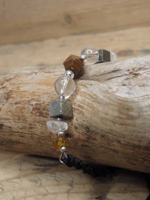 Kamienie dla znaku zodiaku Lew * bransoletka makrama