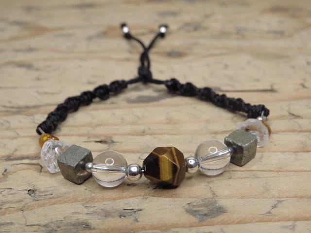 Kamienie dla znaku zodiaku Lew * bransoletka makrama