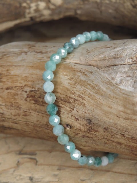 szmaragd * bransoletka 4mm - szlif fasetkowy